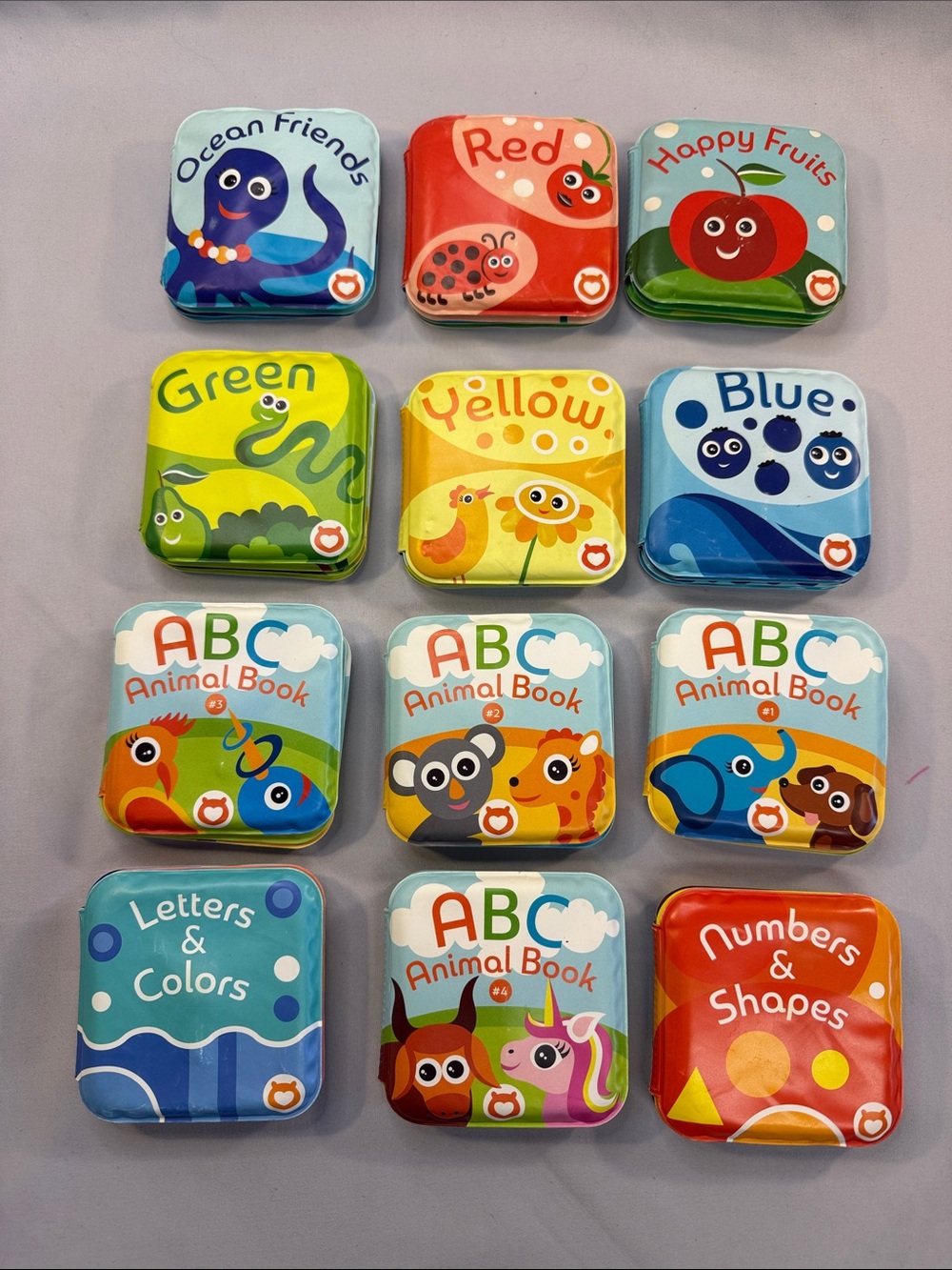 BiBi Colour & ABC Tin Book Set - Red, Yellow, Blue, Green